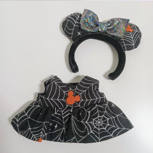 Custom Disney Mickey Mouse Spider Web Dress and Ears Made to fit Labubu - Picture 5 of 6